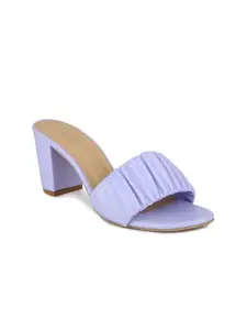 Inc 5 Purple Striped Block Sandals