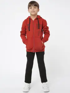 Sweet Dreams Boys Red Solid Tracksuits