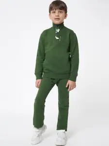 Sweet Dreams Boys Olive Solid Tracksuits
