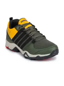 ABROS Men Olive Green Mesh Running Shoes