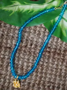 Unnati Silks Blue & Gold-Plated Necklace