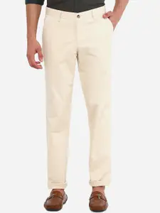 Greenfibre Men Yellow Slim Fit Chinos Cotton Trousers