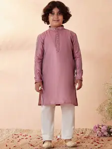 Manyavar Boys Mauve Kurta with Pyjamas