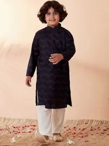 Manyavar Boys Printed Kurta with Pyjamas