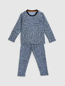 HERE&NOW Girls Printed Night suit