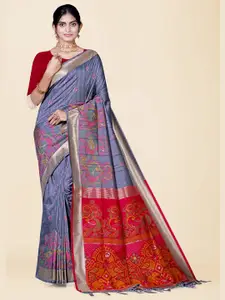 KAJREE Ethnic Motifs Pure Silk Uppada Saree