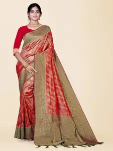 KAJREE Woven Design Zari Dharmavaram Saree
