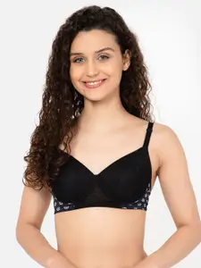 Clovia  Padded Non-Wired Full Cup Self-Patterned Multiway Bra