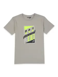 Gini and Jony Boys Typography Printed Cotton T-shirt