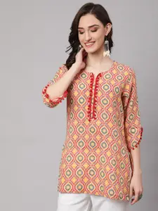 AKIMIA Geometric Printed Pure Cotton Kurti