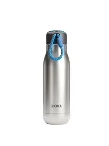 ZOKU Silver-Toned Stainless Steel Double Wall Vacuum Insulated Water Bottle 350 ML