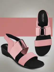 madam glorious Women Peach-Coloured Comfort Heels