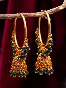 Kennice Gold-Plated Dome Shaped Jhumkas Earrings