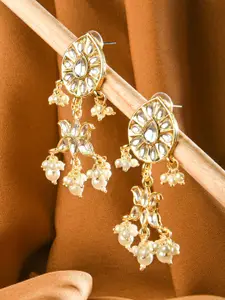 Fida Gold-Plated Floral Drop Earrings
