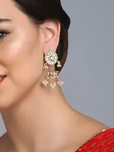 Fida Gold-Plated Floral Drop Earrings
