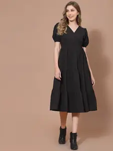 Strong And Brave Women Odour Free Crepe Empire Midi Dress