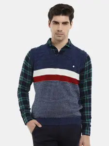 V-Mart Men Checked Wool Sweatshirt