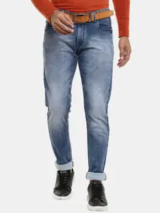 V-Mart Men Cotton Classic Slim Fit Low Distress Heavy Fade Jeans