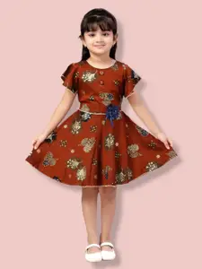 Aarika Girls Floral Cotton Dress