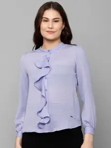 Allen Solly Woman Lavender Formal Shirt