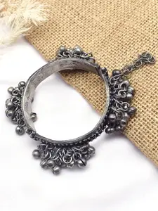 TEEJH Women Oxidised Silver-Plated Bangle-Style Bracelet