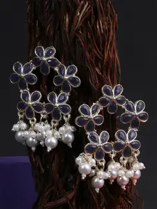 Adwitiya Collection Gold-Plated Classic Drop Earrings