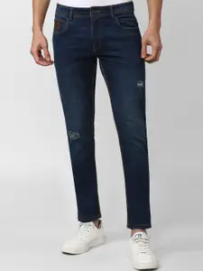 Peter England Casuals Men Cotton Low Distress Light Fade Jeans