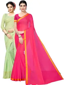 Florence Pack Of 2 Zari Ilkal Saree With Blouse