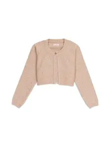 H By Hamleys Girls Printed Embellished Button Shrug