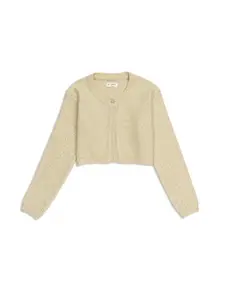 H By Hamleys Girls Printed Embellished Button Shrug