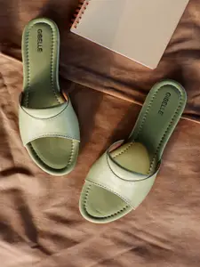 Gibelle Women Solid Open Toe Flats