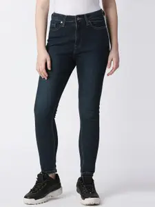 Pepe Jeans Women Solid Cotton Skinny Fit High-Rise Jeans