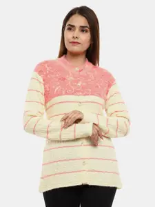 V-Mart Women Floral Longline Cardigan Sweaters