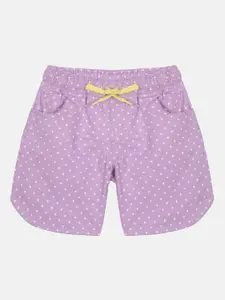 KiddoPanti Girls Printed Cotton Shorts