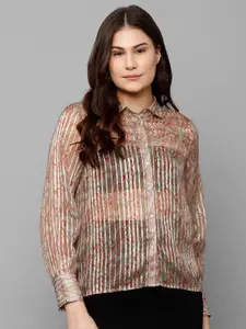Allen Solly Woman Print Shirt Style Top