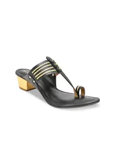 Rocia Open Back Ethnic Block Heels