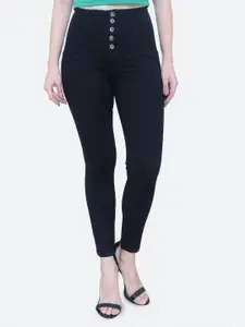 FCK-3 Women Cotton Cigarette Slim Fit High-Rise Stretchable Jeans