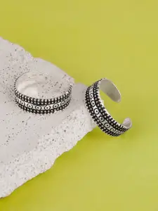 GIVA Set Of 2 925 Sterling Silver Oxidized Toe Rings