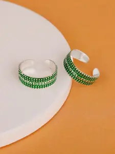 GIVA 925 Sterling Silver Oxidised Toe Rings