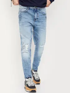 max Men Cotton Highly Distressed Heavy Fade Jeans