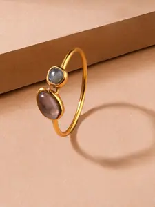 Accessorize Gold-Plated Z Healing Stone Adjustable Finger Ring