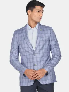 AD By Arvind Men Checked Single-Breasted Blazer