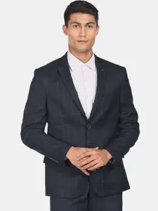 AD By Arvind Men Checked Single-Breated Tailored-Fit Blazers