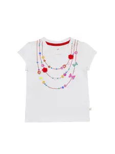 H By Hamleys Girls Graphic Printed Cotton T-shirt