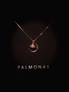 PALMONAS 18k Rose Gold Plated Galaxy Star Necklace
