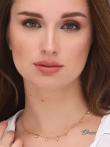 PALMONAS Women 18K Gold-Plated Necklace