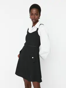 Trendyol Black Pinafore Mini Dress