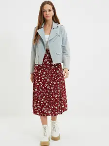 Trendyol Printed A-Line Midi Skirt