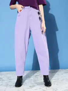 4WRD by Dressberry Women Pretty Lavender Joy De June High-Rise Slouchy Stretchable Jeans