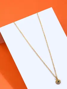Accessorize Women Gold-Plated Disc Pendant Necklace